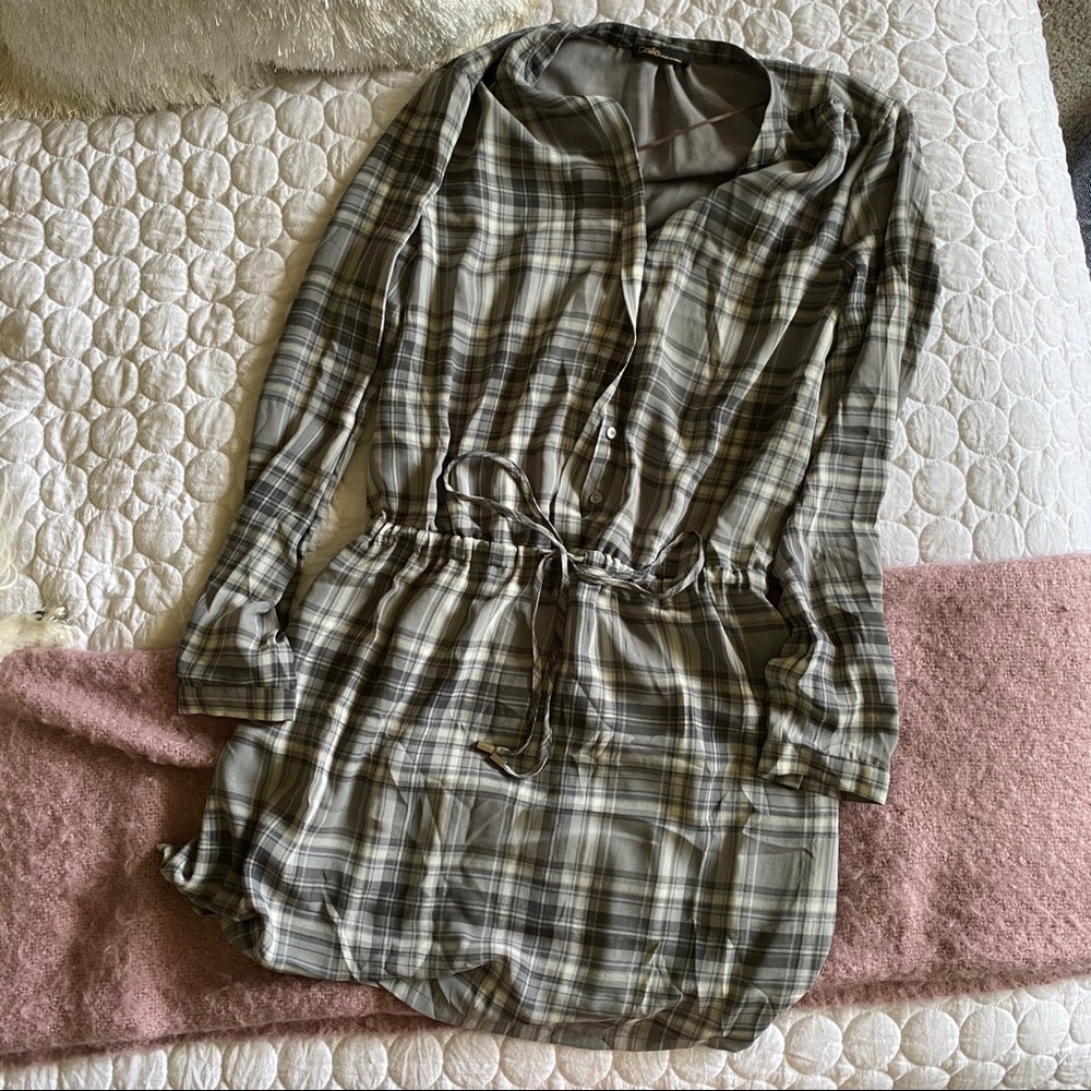 Grey and White plaid dress